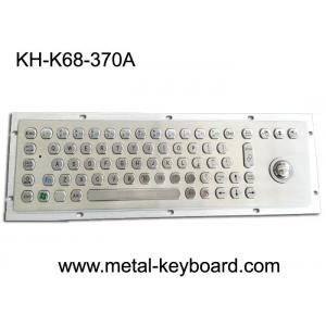 70 Keys Industrial Metal Computer Keyboard With Trackball / Stainless Steel Kiosk Keyboard