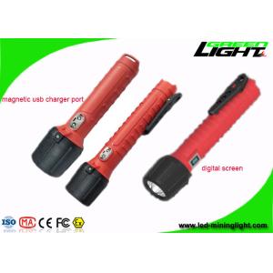 China 1300Lum lampe de poche LED torche écran numérique rechargeable USB IP68 torche LED anti-explosif pour l'extérieur supplier