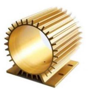 China Golden Anodizing Hollow Extrusion Heat Sink Round Flat Square supplier