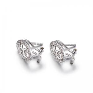 2.06 Grams 925 Silver CZ Earrings S925 Oval Cubic Zirconia Earrings