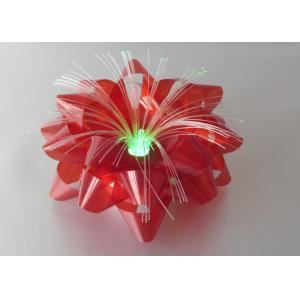 China Iridescent film Optical Fiber LED Ribbon Bow , 3.75 Lighting LED Gift Bow supplier