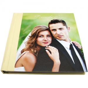 Professional Yellow Crystal Cover Wedding Album 12 x 18 Photo Album