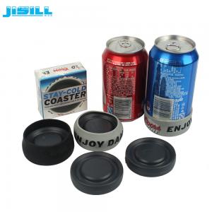 HDPE Christmas Gift Ice Hockey Puck Round Shape For Holding Beer , Cans Cooling