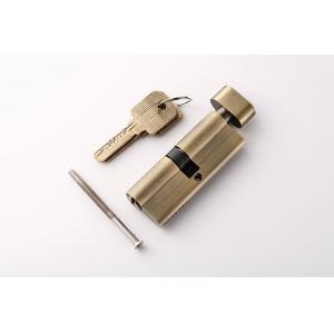 Antique Brass Door Lock Cylinder 80mm 3 Keys Fixing Screws Mortise Locking Devices