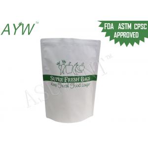 China Reclosable Food Packaging Bags Smell / Moisture Proof For Green Vegetables supplier