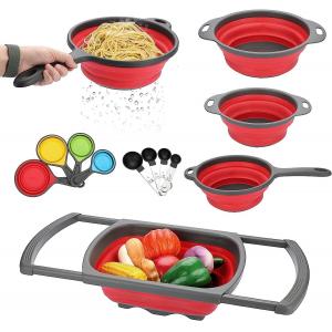 Washable Pasta Silicone Collapsible Colander Strainer Multipurpose