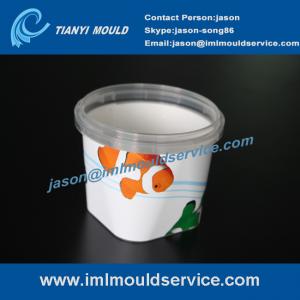 250g plastic injection IML containers molded manufacturers in china