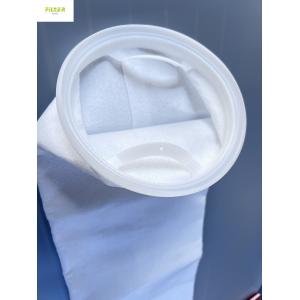 Polyester 5u PP Liquid Water Filter Bag 7"X32" With Plastic Ring