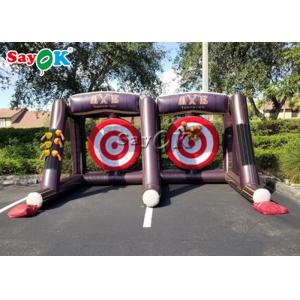 Inflatable Games For Children Carnival Double Inflatable Axe Throwing Game / Inflatable Flying Throw Sticky Tossing Game