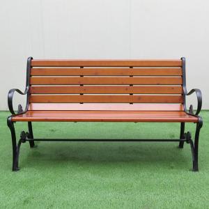 Patio Furniture Metal Outdoor Steel Wood Park Bench Seat Cast Iron Bench with Back