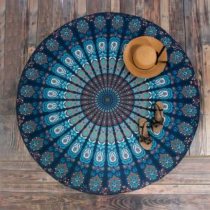 Round Beach Throw Tapestry Hippy Boho Gypsy Cotton Tablecloth Beach Towel