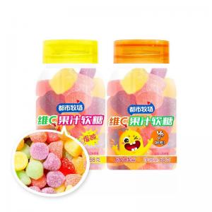 Sour Fruity Flavors Delicious Gummies Colorful Candy 0 Fat Vitamin C Gummy Candy Manufacturer