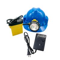 China 348lum Miner Helmet Lamp , Corded Rechargeable Miners Safety Lamp 25000lux 800mA on sale