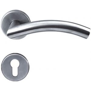 China Glossy Polished Stainless Steel Internal Door Handles With Same Color Screws supplier