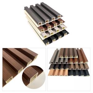 China Interior Waterproof Wood Grain Laminated PVC WPC Wall Panels Designs Decor supplier