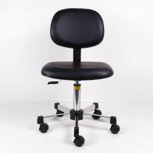 China Dual Wheel Vinyl ESD Task Chair Electrostatic Discharge Medium Bench Height supplier