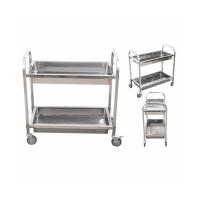 China RK Bakeware China Foodservice NSF Double Line Tray Rack Trolley Stainless Steel Bakery Trolley on sale