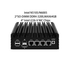 China Cortafuegos de escritorio Zynshield Intel N5105 Pfsense Ubuntu Linux 5*Puertos Ethernet Rj45 de 2.5g supplier