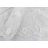 China Dubai Guipure White Embroidered Lace Fabric Fabric , Scalloped Edge Lace Fabric wholesale