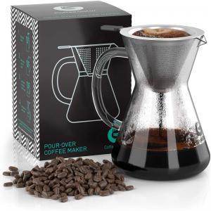 China Modern Essential Barista Tools Drip Coffee Brewer Pour Over Set 14Oz supplier