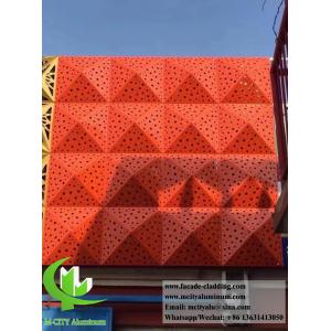 China Red Color Metal Cladding 3D Design For Facade Wall Decoration PVDF Paint Durable Coating wholesale