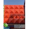 China Red Color Metal Cladding 3D Design For Facade Wall Decoration PVDF Paint Durable Coating wholesale