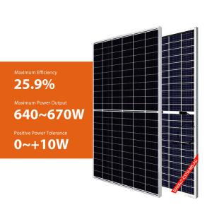 640w 645w Canadian Solar All Black 665w 670w Warehouse Half Cell Solar Panel