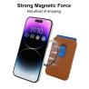 Brown Magsafe Stand Wallet Rfid Blocking Magsafe Card Case For IPhone And Samsung