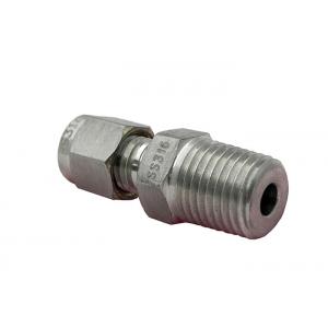 China Fractional Tube Compression Tube Fittings 1 / 8 To 1 / 2 Inch Straight Male Connector supplier