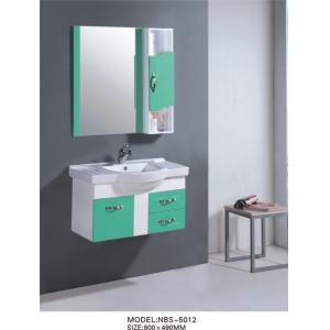 China 80 * 49 cm single sink PVC Bathroom Cabinet Full Extension drawers wholesale