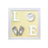 Customized Baby Keepsake Box , Hand And Foot Prints Frame For Baby Anniversary
