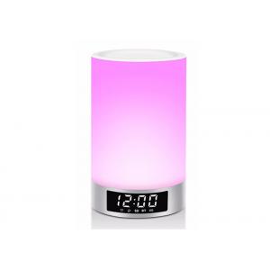 China Bedside Bluetooth Speaker Alarm Clock With Gradient Changing Colorful Night Light supplier