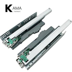 25KGS  Foldable KAMA Soft Close Drawer Slides Galvanized Steel Material