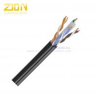 China Black Color CAT6 Network Cable PE Jacket For Outdoor Networking , High Performance on sale