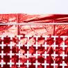 China Cortina de borde metálico rojo Cuadrada Cortina de papel aluminio personalizable wholesale