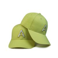China Green Polyester 5 Panel Baseball Cap Flat Visor / Cotton Golf Caps on sale