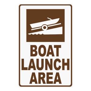 Boat Launch Area Fishing Spot Sign Hassle free Vinyl 1mm-3mm