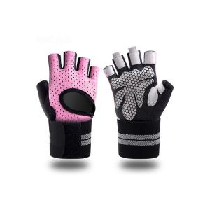 China Half Finger Fitness Weight Lifting Gloves OEM Logo Workout Gym Gloves supplier