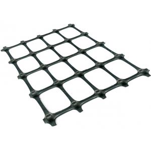 Plastic PP Biaxial Geogrid Reinforcing Fabric Black Color For Soil Reinforcement