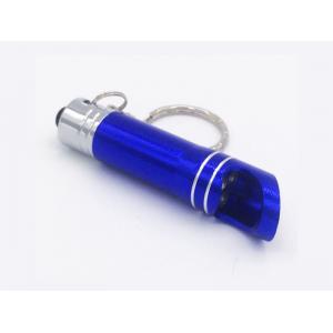 Personalized Anodized Aluminum Mini LED Flashlight Light Keychain Beer Bottle Opener, Laser Engrave Logo, Cheap Key Ring