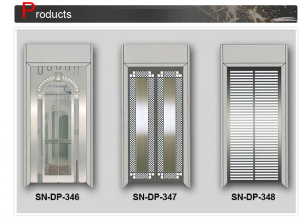 Luxury Glass Steel Elevator Door 2000mm 2100mm Opening