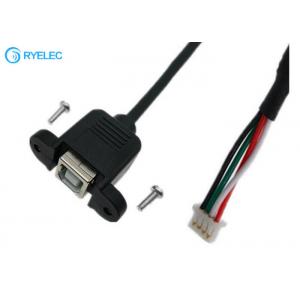 China USB TYPE B Female Panel Mount To Molex Picoblade 4pin 51021 With 100mm Date Cable supplier