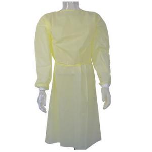 Safety Yellow Disposable Waterproof Overalls Pp Pe Coated Nonwoven Isolation
