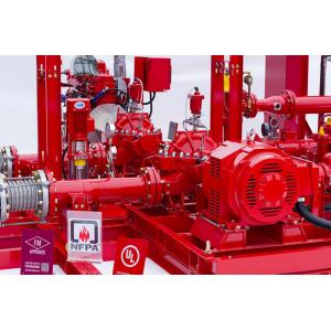 China Horizontal Centrifugal Split Case Fire Pump Set 1000 Gpm With Engine , Low Noise supplier