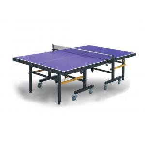 Purple MDF Top Table Tennis Folding Table , Standard Single Competition Ping Pong Table