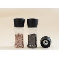 China Clear Plastic Refillable Salt And Pepper Mills Grinder Ceramic Core on sale