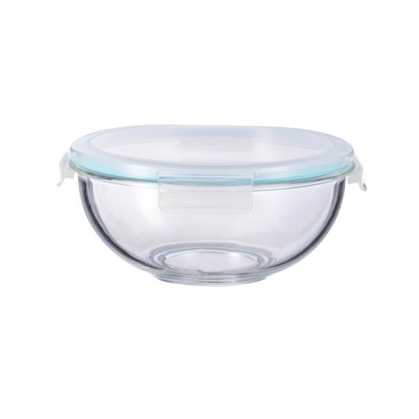 Cuenco mezclador de vidrio borosilicato con tapa de PP de 180 ml a 3500 ml