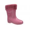 China PVC Plush Fur Lined Rain Boots TIANO wholesale