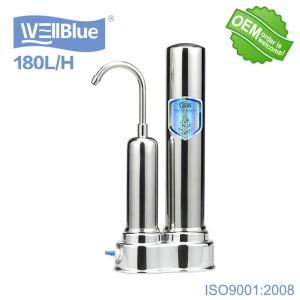 Household Ceramic Countertop Water Filter With Stainless Steel Faucet