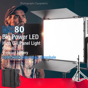 China MAX80 Dual luzes do estúdio do diodo emissor de luz do painel do CCT armação metálica do plástico de uma engenharia de 120 graus supplier